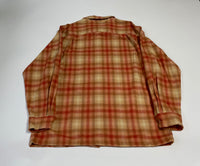 90s vintage Pendleton Ombre Wool Opencollar shirt Orange L