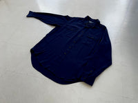 90s Vintage Polo RalphLauren 100%Rayon L/S Shirt L Navy