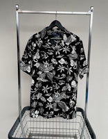 90s Vintage RalphLauren Rayon “Black Hawaiian” Shirt M Black