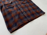 70s Vintage Pendleton ShadowPlaid Board Shirt L Orange&Gray