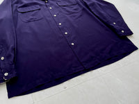 90s Polo RalphLauren STEWARD Rayon Shirt L DeepPurple