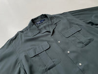 90s Vintage Polo RalphLauren Rayon Loop Shirt L AsphaltGray