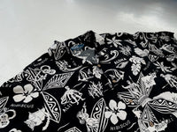 90s Vintage Polo RalphLauren “Black Hawaiian”Opencollar Shirt XL