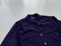 90s Polo RalphLauren STEWARD Rayon Shirt L DeepPurple