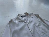 90s Polo RalphLauren Silk&Linen L/S Shirt M White