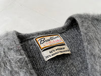 60s Brentwood Mohair Cardigan L SilverGray
