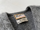60s Brentwood Mohair Cardigan L SilverGray