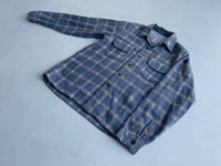 70s Vintage Pendleton Shadow Plaid Wool shirt LightBlue&LightPurple