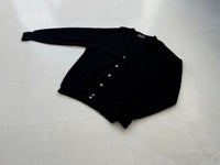 70s Vintage LordJeff Mohair Alpaca Cardigan XL Black