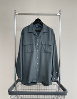 90s Vintage Polo RalphLauren Rayon Loop Shirt L AsphaltGray