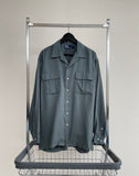 90s Vintage Polo RalphLauren Rayon Loop Shirt L AsphaltGray